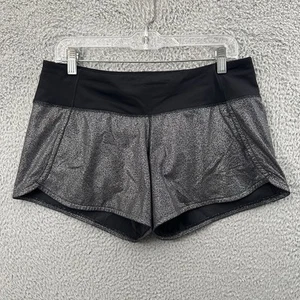 Lululemon Run Times Shorts Low Rise 4" Luminosity Foil Black Athletic Running 8 - Picture 1 of 11