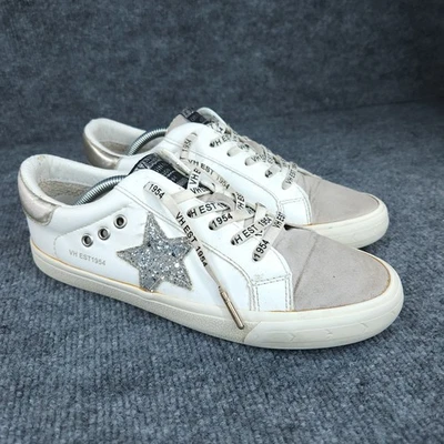 Vintage Havana Shoes Women's Size 8.5 White Beige Glitter Sneakers Star - Image 1 of 4