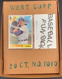 1966 Topps Baseball West Corp Fun Pack 10 Card Cello Pack Bill Freehan on Top! - Picture 1 of 2