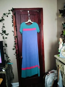Vintage Miss Elaine Frottee Lounge Kleid Schwimmen Überziehen Petite 70er - Bild 1 von 13