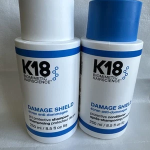 Set K18 Biomimetic Hairscience Damage Shield Shampoo and Conditioner 8.5 fl oz - Picture 1 of 3