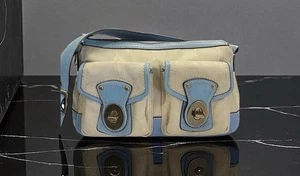 Y2K Coach Handtasche 65th Anniversary blau und beige - Bild 1 von 12