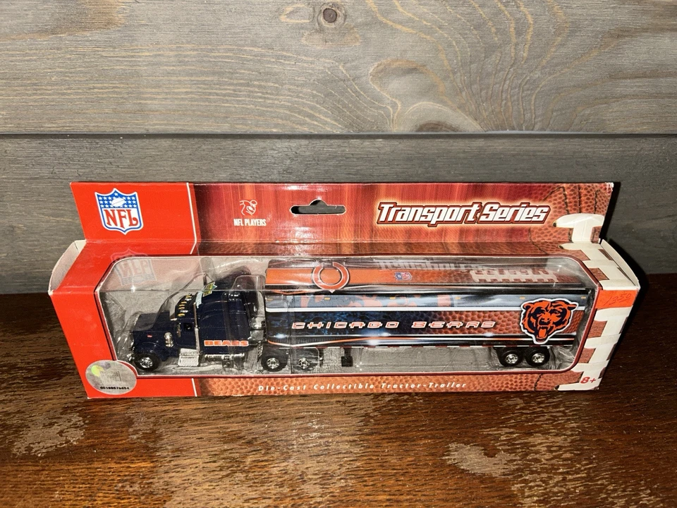 Cubierta superior coleccionables diecast NFL CHICAGO BEARS 2007 TRACTOR-REMOLQUE SEMIRREMOLQUE Foto 1 de 2