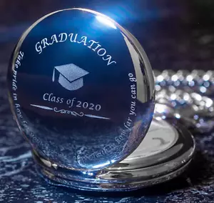 Graduation Gifts for Him - Pocket Watch - Engraved ‘Class of 2020’ - Picture 1 of 3