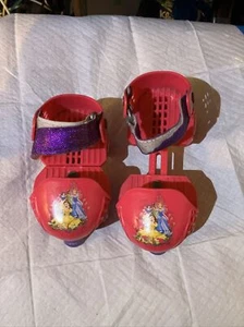 Girls Disney Princess Adjustable Over The Shoes Roller Skates With Straps Pink - Picture 1 of 5