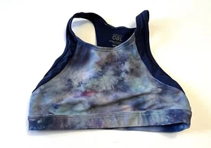 Athleta Girl Sports Bra, Size Medium 8-10 Tye Die - Blue & Pink - Picture 1 of 5