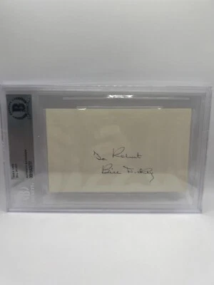 Bill Dickey Signed Index Card Beckett Auto To Robert - Image 1 of 2