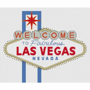 Las Vegas Sign Cross Stitch Design (kit or chart) - Picture 1 of 1