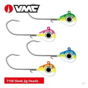 VMC Sleek Jig Heads - Pike Perch Trout Salmon Zander Chub Bass Lure Sea Fishing - Picture 1 of 13