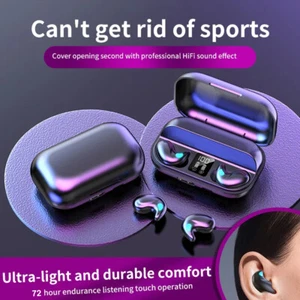 2024 Bluetooth Earbud Headset TWS 5.3 Wireless Earphone Invisible for All Phone - Photo 1 sur 28