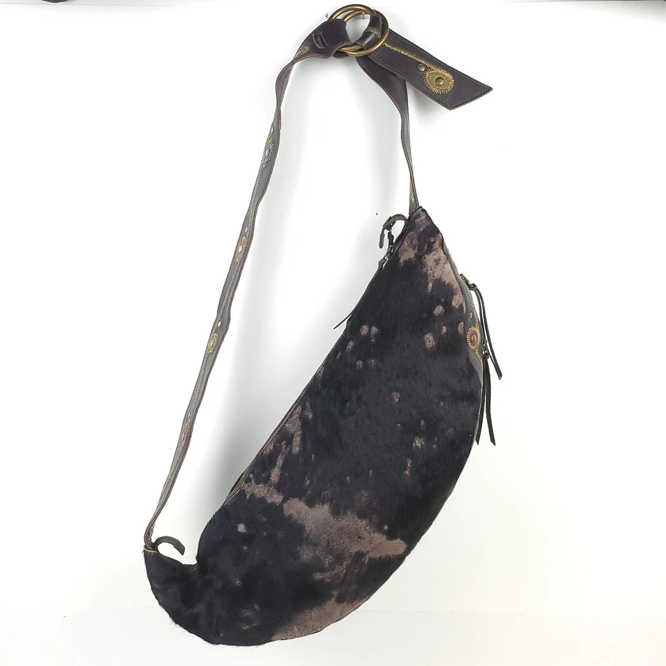 Vintage CLAUDIO ORCIANI Rawhide Leather Handbag Purse Western Wear Made in ITALY - Image 1 of 4