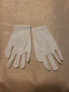 Costume, white cotton gloves, unisex, drama, dance, wardrobe, band, Stretch. - Picture 1 of 2
