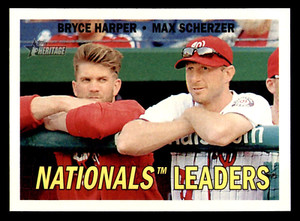 2016 Topps Heritage Bryce Harper/Max Scherzer Combo Cards #CC-1 - Nationals