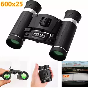 600x25 Long Range HD Powerful Binoculars Folding Mini Telescope BAK4 Optics - Picture 1 of 5