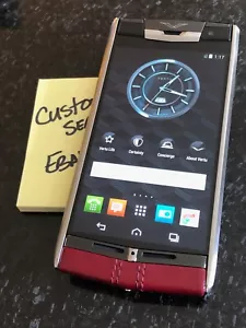 Genuine Brand NEW Vertu Signature Touch Claret Calf leather Luxury Phone RARE! - Picture 1 of 2