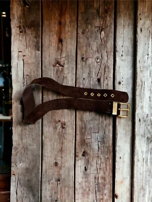 Brown Belt Faux Leather/suede Vintage Coachella Fashion Accessories Deals Sales - Image 1 of 3
