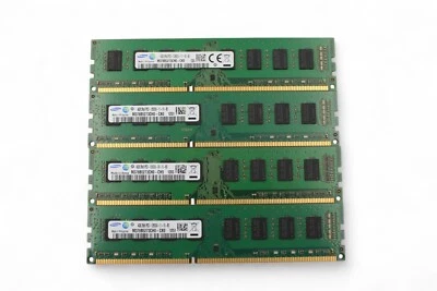 Lot of 4 x Samsung 4GB 2Rx8 PC3-12800U DDR3 1600MHz Desktop RAM M378B5273CH0-CK0 - Image 1 of 4
