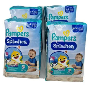 4 x 12 Pampers Baby Windeln Schwimmwindel Splashers Größe 3-4 / 6-11 Kg 48 Stück - Bild 1 von 3