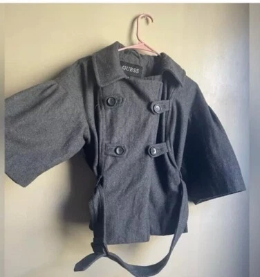 GUESS wool blend cropped short sleeve jacket size L - Image 1 of 4