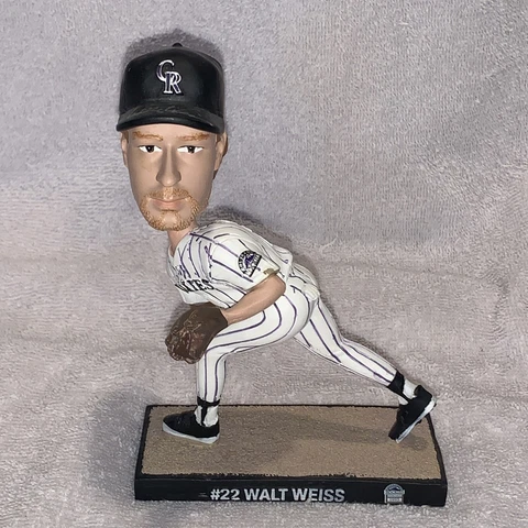 SIGNED MLB Baseball Walt Weiss Bobblehead Colorado Rockies 2013 20th Anniversary Cover