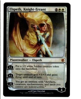 Elspeth, Knight-Errant Duel Decks: Elspeth vs. Tezzeret FOIL NM MTG Planeswalker - Image 1 of 2