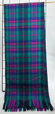 Pendleton Auténtico 57x11” Bufanda Tartán Cuadros 100% Lana Virgen Pura con Fleco EE. UU. Foto 1 de 3