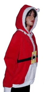Womens Santa MRS CLAUS Ugly Christmas Sweater Party Plus Size Hoodie L 2X 3X NEW - Picture 1 of 1