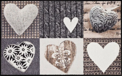 Ab Lager Fußmatte Salonloewe Alpenglück Herzen ca. 75x120cm Schmutzmatte Matte - Bild 1 von 3