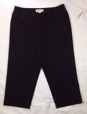 NWT Women's Judith Hart Black Cropped Capri Pants-size 12P