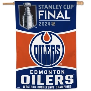 Edmonton Oilers 2024 NHL Western Conference Champions Stanley Cup 28x40 Banner - Picture 1 of 1