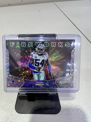 Jaylon Smith 2020 Panini Prizm No Huddle Disco Fireworks Insert #25 - Cowboys - Image 1 of 2