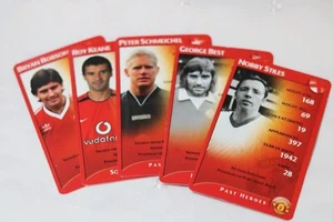 Top Trumps - Manchester United - Past Heroes - DROPDOWN-MENÜ - 5 Auswahlmöglichkeiten - Sehr guter Zustand - Bild 1 von 11