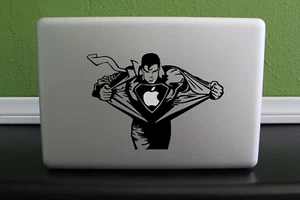 Super Hero Laptop sticker vinyl decal black - Picture 1 of 2