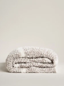 Strickdecke Felldecke Kuscheldecke Wohndecke 150x200 Indio beige taupe 40089 - Bild 1 von 5