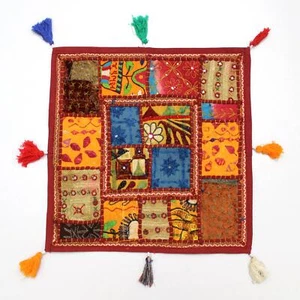 Indian Patchwork Multicolor Home Decor Vintage Pillow Shams Couch Cushion Cover - Picture 1 of 4