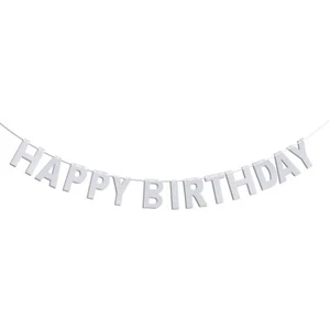 3 Meters Birthday Party Latte Flowers Happy Bunting Banner Flags - Picture 1 of 7
