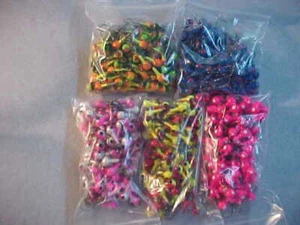 100 NUEVOS 1/8 OZ. CABEZA DE PLOMO JIG CABEZAS CRAPPIE WALLEYE COLORES SURTIDOS PESCA - Imagen 1 de 6