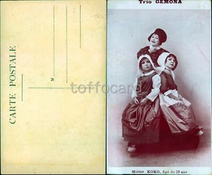 CIRCUS PERFORMER-SIDESHOW-TRIO GEMONA-MISTER KOKO-C66-56 - Bild 1 von 1