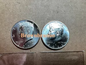 2022 P&D Kennedy mezzo dollaro non in circolazione 2 monete Philadelphia & Denver 50c - Foto 1 di 4