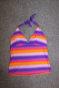 PARTE SUPERIOR TANKINI TALLA 44 LILA ROSA NARANJA DEGRADADO CON ALMOHADILLAS - Imagen 1 de 2