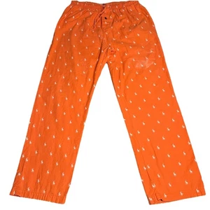 Polo Ralph Lauren Ropa de Dormir Pantalones Para Hombre Pequeño Estampado de Poni Salón Pijama Naranja - Imagen 1 de 15