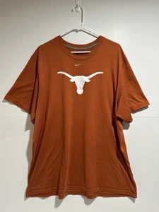 TEXAS LONGHORNS - MEN'S NIKE DRI FIT XXL T-SHIRT - BURNT ORANGE AND WHITE - Picture 1 of 14