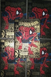 2025 Spider-man 1 NM MX GOLD Foil Panini Exclusive McFarlane Torment 1000 Key - Picture 1 of 8
