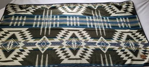 Wylde Esmeraldas Aztec Reversible Throw Blanket Boho Southwest Western Cowboy - Picture 1 of 9