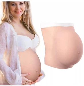 Realistic Detailed Silicone Fake Pregnant Belly Tummy 6-9 Months Prop Prosthetic - Picture 1 of 8