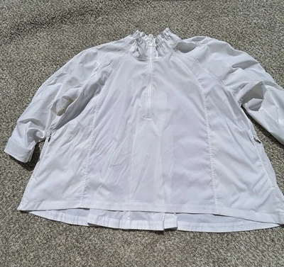 Athleta Advantage Poplin Windbreaker Jacket Women's Size 3X Sun Blocker 1/4 Zip - Image 1 of 4