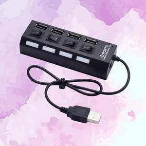 HUB USB 4 gniazda Niezależny dzielnik USB 2.0 (czarny) USB HUB USB Port - Zdjęcie 1 z 11