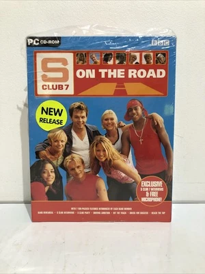SUPER RARE - S Club 7 On The Road PC CD ROM Game 2001 + Headset/Microphone NEW - Image 1 of 4