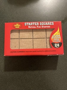 24 count Royal Oak Starter Squares Natural Fire Starters New - Picture 1 of 2