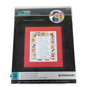 Artiste Counted Cross Stitch If A Child Lives With Love Criticism Zweigart New - Picture 1 of 7
